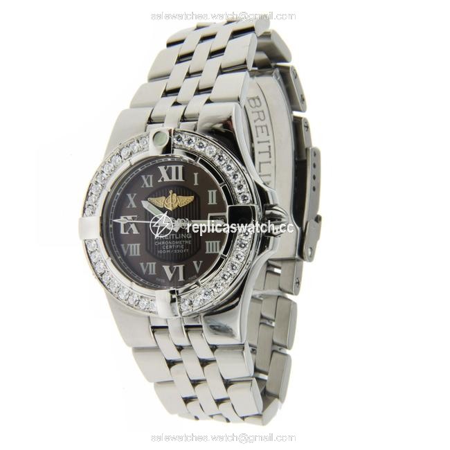 Breitling Stainless Steel Starliner Ladies with Diamond Bezel 30mm Watch Breitling Stainless Steel Starliner Ladies with Diamond Bezel 30mm Watch