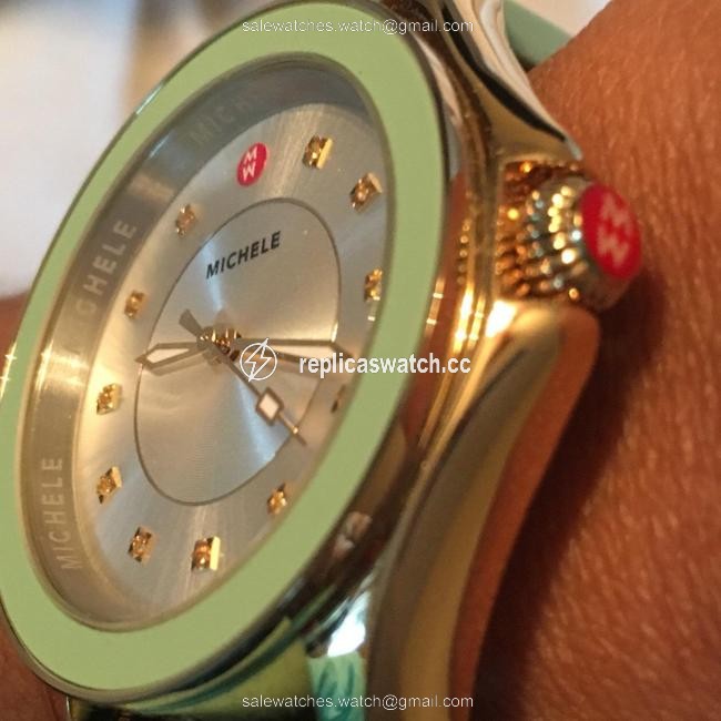 Michele Mint/Gold Cape Topaz Watch Michele Mint/Gold Cape Topaz Watch