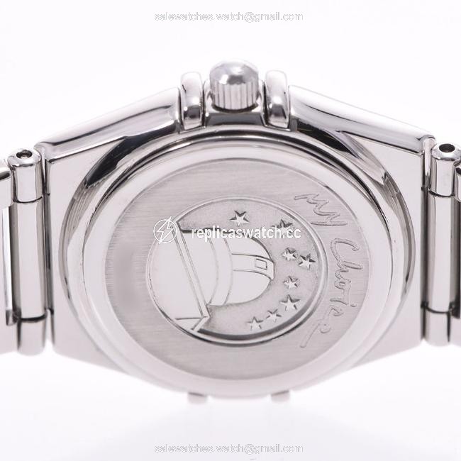 Omega Black Diamonds Stainless Steel Constellation Mini 1566.56 Womens Wristwatch 22.5 Mm Watch Omega Black Diamonds Stainless Steel Constellation Mini 1566.56 Womens Wristwatch 22.5 Mm Watch