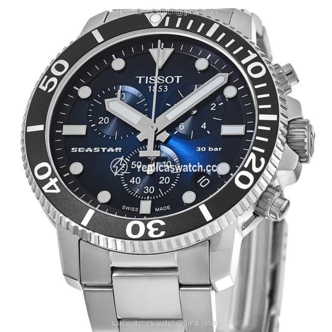 Tissot Silver Stainless Seastar Blue Dial Swiss Quartz Mens T1204171104101 Watch Tissot Silver Stainless Seastar Blue Dial Swiss Quartz Mens T1204171104101 Watch
