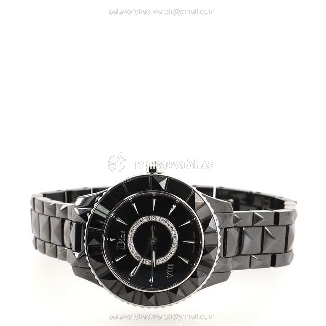 Dior Christal Viii Quartz Ceramic and Stainless Steel with Diamond Be Watch Dior Christal Viii Quartz Ceramic and Stainless Steel with Diamond Be Watch