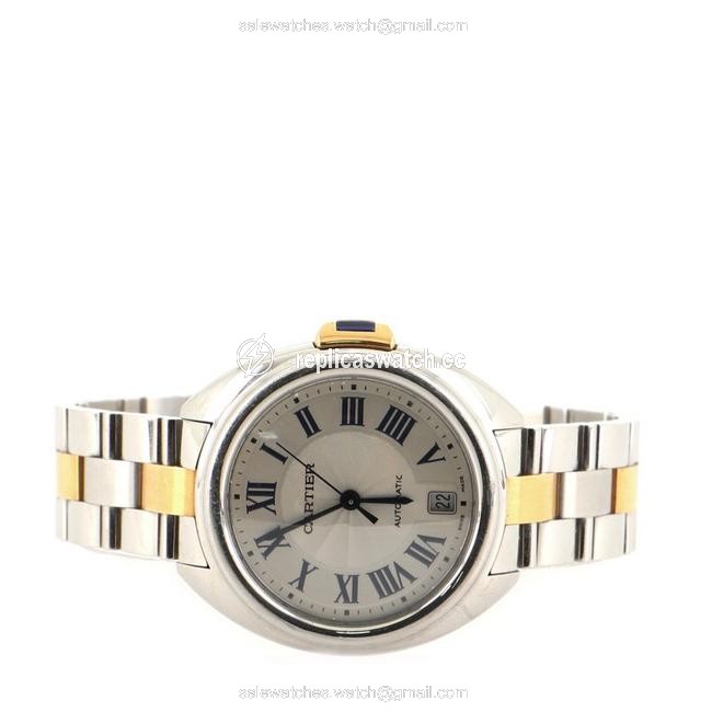 Cartier Cle De Stainless Steel and Rose Gold 35 Watch Cartier Cle De Stainless Steel and Rose Gold 35 Watch