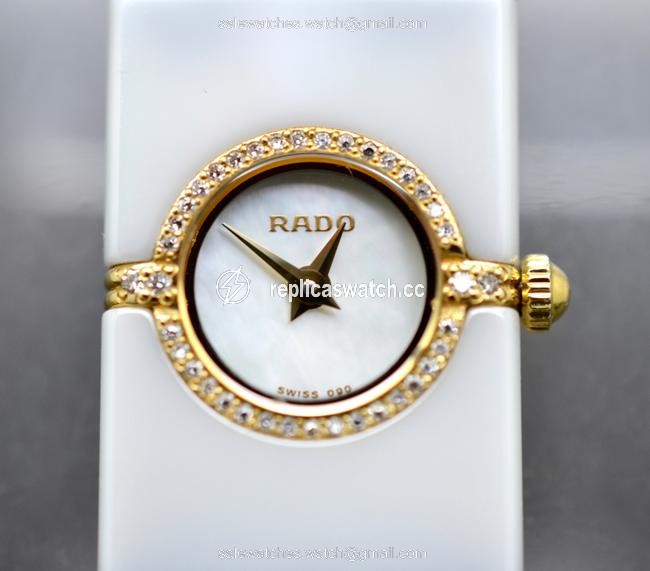 Rado White Gold W Womens Diastar Ceramic 18k W/ Diamonds Watch Rado White Gold W Womens Diastar Ceramic 18k W/ Diamonds Watch