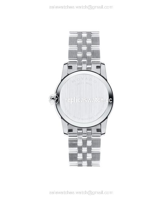 Movado Silver Museum Classic Mother Of Pearl Diamond Dial 0606612 Watch Movado Silver Museum Classic Mother Of Pearl Diamond Dial 0606612 Watch