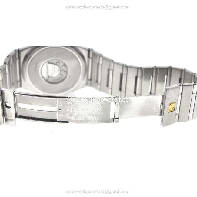 Omega White Constellation Stainless Steel Diamonds Bezel Watch Omega White Constellation Stainless Steel Diamonds Bezel Watch