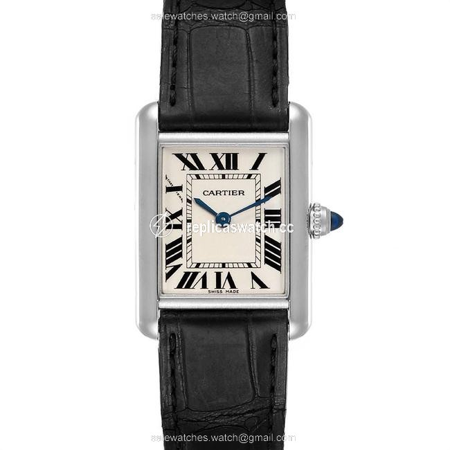 Cartier Silver 18k White Gold Tank Louis W1541056 Womens Wristwatch 21 X 29 Mm Watch Cartier Silver 18k White Gold Tank Louis W1541056 Womens Wristwatch 21 X 29 Mm Watch