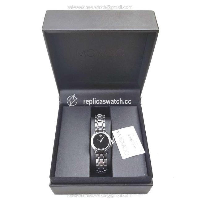Movado Black Museum Dial Stainless Steel Womens Watch Movado Black Museum Dial Stainless Steel Womens Watch