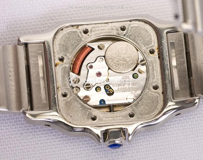 Cartier Silver New Santos Ladies Watch Cartier Silver New Santos Ladies Watch