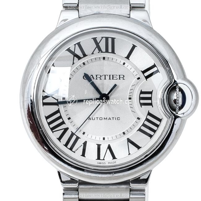 Cartier Silver Stainless Steel Ballon Bleu 3284 Womens Wristwatch 36 Mm Watch Cartier Silver Stainless Steel Ballon Bleu 3284 Womens Wristwatch 36 Mm Watch