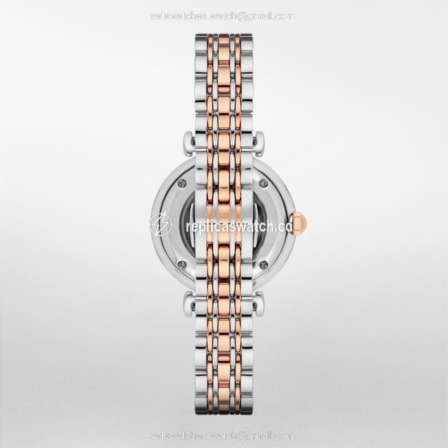 Emporio Armani Rose Gold/Silver Womens Two-tone Stainless Steel Strap Ar1992 Watch Emporio Armani Rose Gold/Silver Womens Two-tone Stainless Steel Strap Ar1992 Watch
