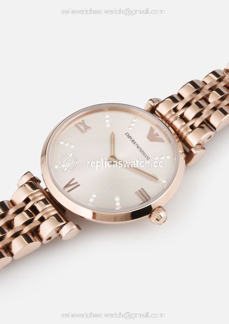 Emporio Armani Pale Pink Dress Bracelet Stainless Steel Womens Ar11059 Watch Emporio Armani Pale Pink Dress Bracelet Stainless Steel Womens Ar11059 Watch