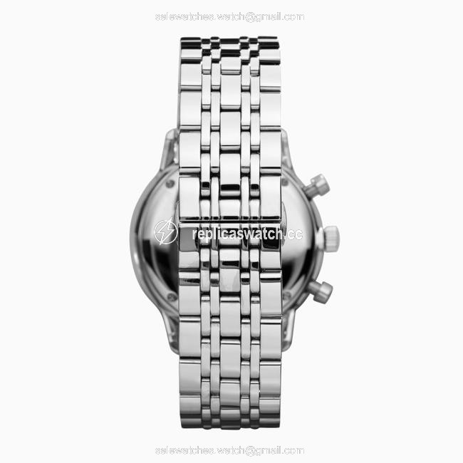 Emporio Armani Silver Stainless Steel Black Dial Ar0389 Watch Emporio Armani Silver Stainless Steel Black Dial Ar0389 Watch