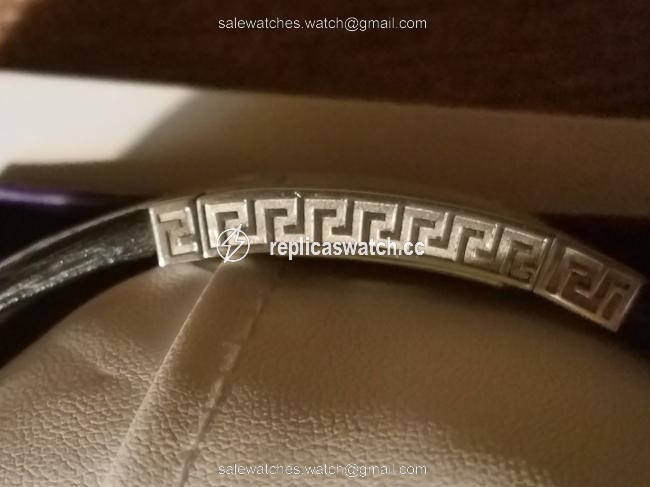 Versace Black Greek Key Watch Versace Black Greek Key Watch
