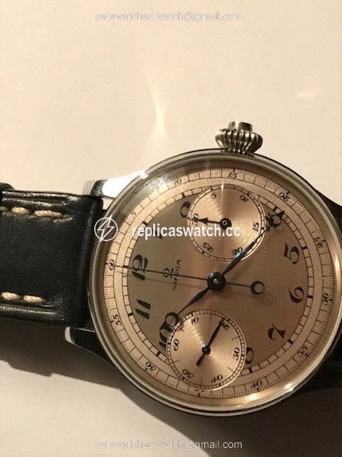 Omega Silver High Grade Vintage Chronograph Pocket To Wristwatch Conversion Watch Omega Silver High Grade Vintage Chronograph Pocket To Wristwatch Conversion Watch