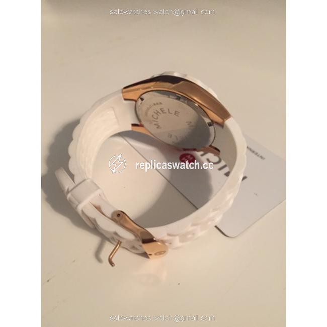 Michele White/Rose Gold Sport Watch Michele White/Rose Gold Sport Watch