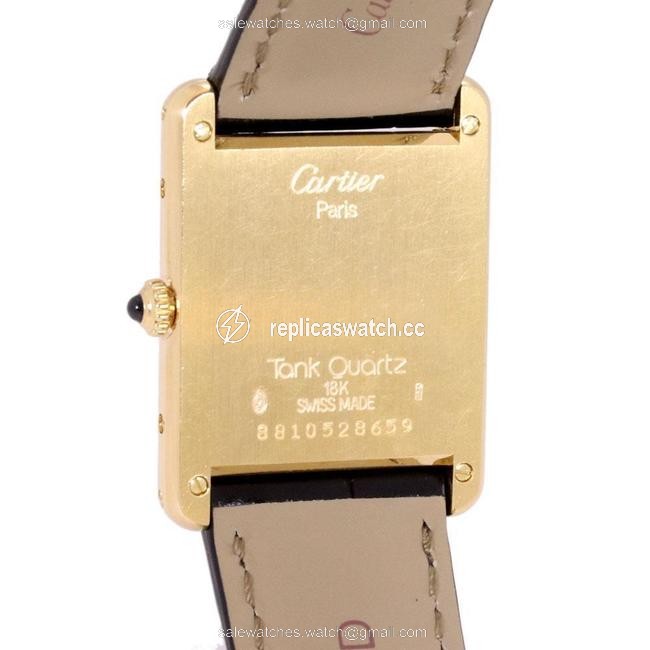 Cartier W Paris Solo Tank 18k Yellow Gold Deployment Leather Band W/Paper Watch Cartier W Paris Solo Tank 18k Yellow Gold Deployment Leather Band W/Paper Watch
