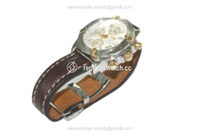 Breitling Gold Roman Chronomat Evolution B13356 Chronograph 18k Steel Mens Watch Breitling Gold Roman Chronomat Evolution B13356 Chronograph 18k Steel Mens Watch