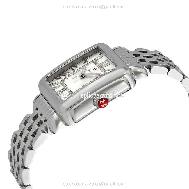 Michele Silver Deco Madison Stainless Diamond Mww06t000141 Watch Michele Silver Deco Madison Stainless Diamond Mww06t000141 Watch