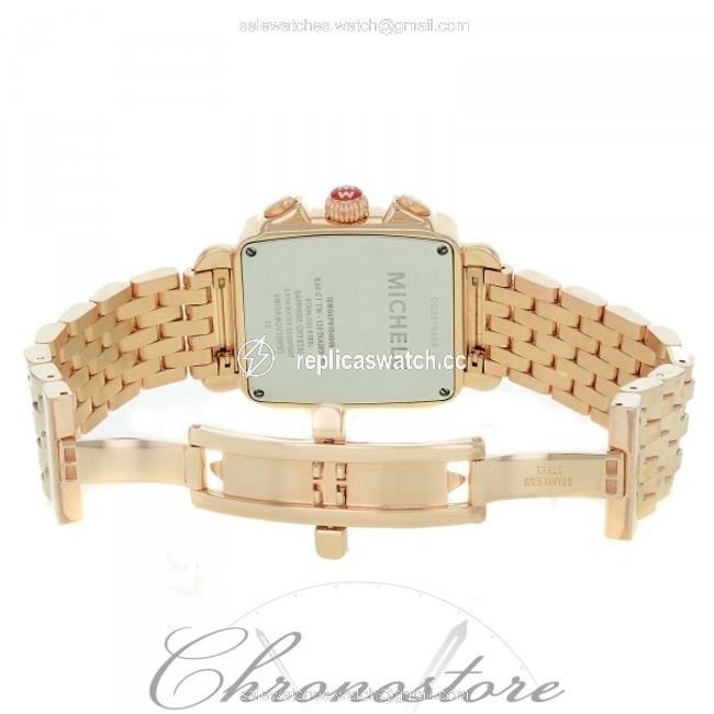 Michele Deco Mww06p000109 18k Rose Gold Plated Steel Quartz Womens (9605) Watch Michele Deco Mww06p000109 18k Rose Gold Plated Steel Quartz Womens (9605) Watch
