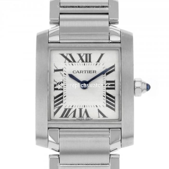 Cartier Metal Tank Francaise Small W51008q3 Stainless Steel Quartz Womens (6442) Watch Cartier Metal Tank Francaise Small W51008q3 Stainless Steel Quartz Womens (6442) Watch