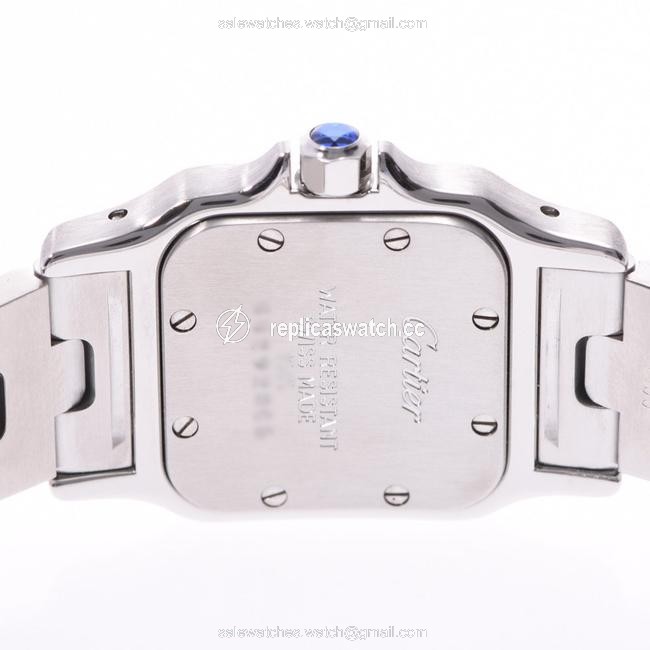 Cartier White Stainless Steel Santos Galbee Womens Wristwatch 23 Mm Watch Cartier White Stainless Steel Santos Galbee Womens Wristwatch 23 Mm Watch