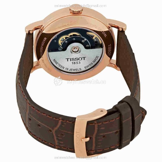 Tissot White Brown Everytime Swissmatic Mens Leather Watch Tissot White Brown Everytime Swissmatic Mens Leather Watch