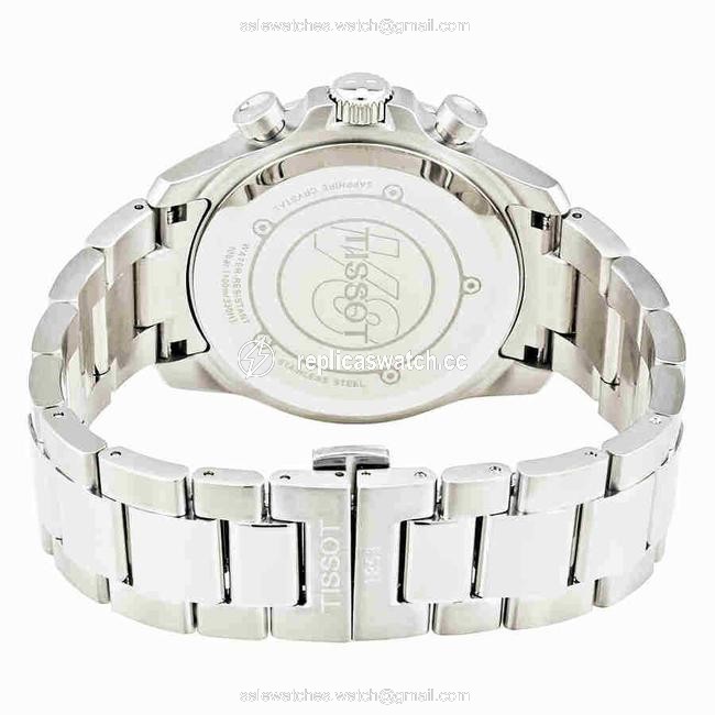 Tissot Silver Tone Blue T-sport V8 Chronograph Date Dial Mens Watch Tissot Silver Tone Blue T-sport V8 Chronograph Date Dial Mens Watch