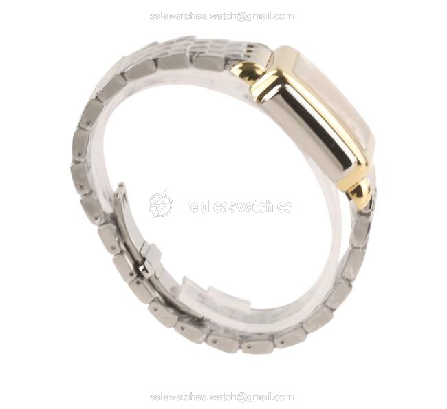 Michele Silver Deco Madison Two Tone Watch Michele Silver Deco Madison Two Tone Watch