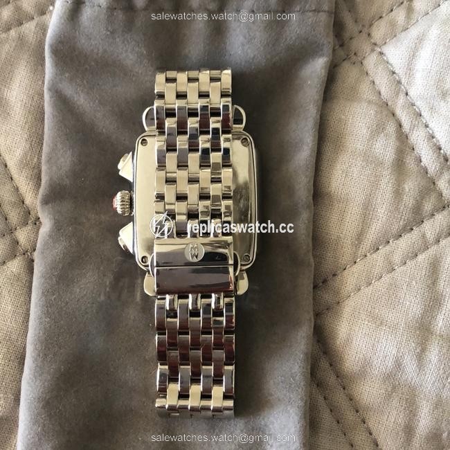 Michele Silver Deco Non Diamond Diamond Dial Watch Michele Silver Deco Non Diamond Diamond Dial Watch