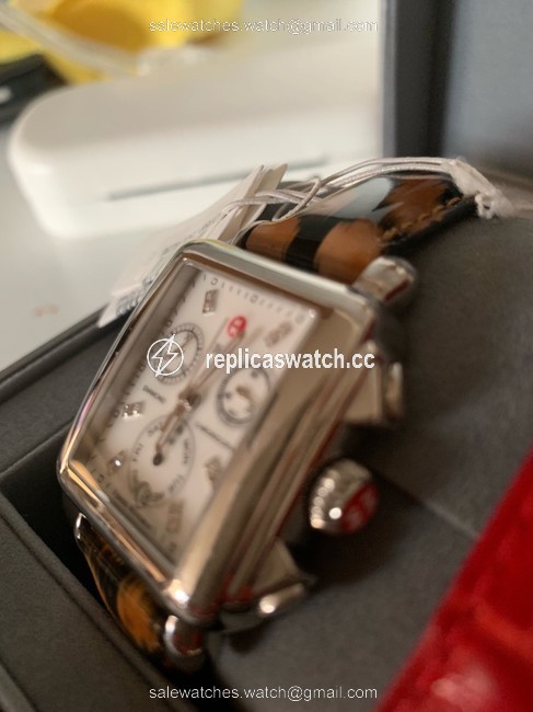 Michele Stainless Steel and Mother Of Pearl Face Silver Deco Diamond Dial Model Mww06p00014 Watch Michele Stainless Steel and Mother Of Pearl Face Silver Deco Diamond Dial Model Mww06p00014 Watch