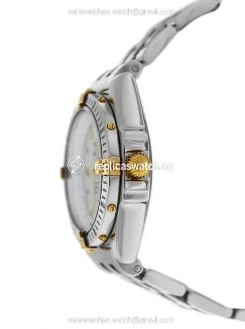 Breitling Silver Unisex 34mm Windrider Callisto B77346 Steel Gold Mop Quartz Watch Breitling Silver Unisex 34mm Windrider Callisto B77346 Steel Gold Mop Quartz Watch