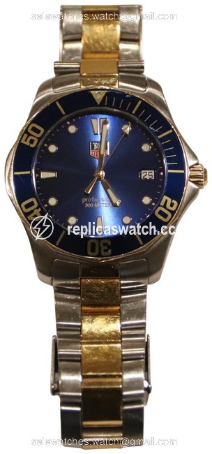 TAG Heuer Gold and Silver Wab1120gv0720 Professional 300 Meters Watch TAG Heuer Gold and Silver Wab1120gv0720 Professional 300 Meters Watch