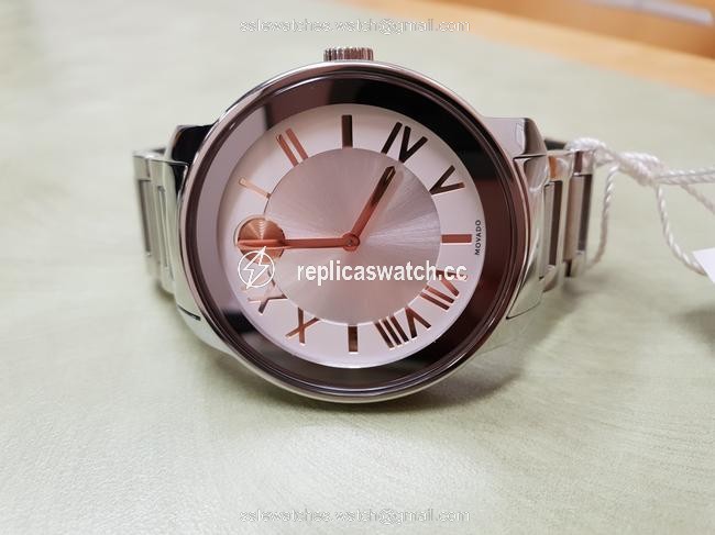 Movado Two Tone Bold Bracelet Silver Rose Gold Dial Bold 3600196 Watch Movado Two Tone Bold Bracelet Silver Rose Gold Dial Bold 3600196 Watch