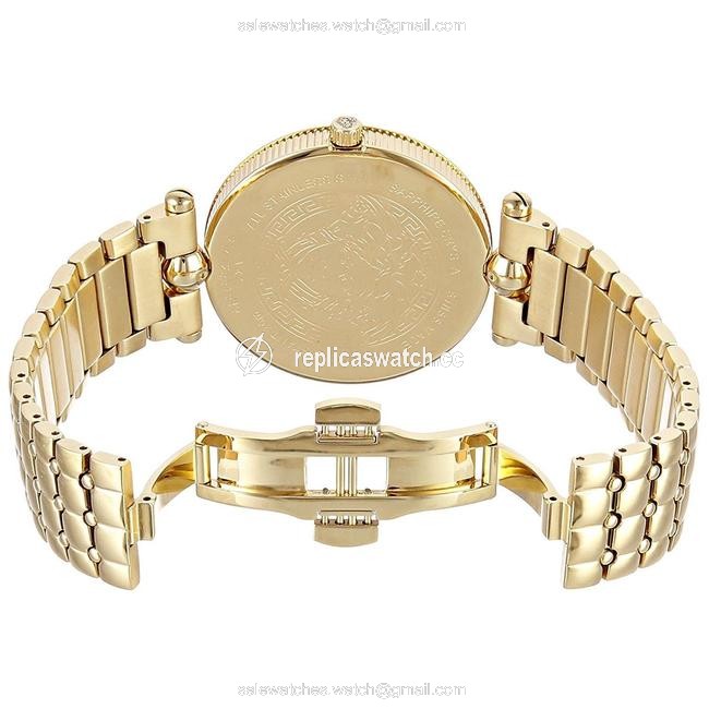 Versace Gold Tone Vk7250015 Womens Vanitas Quartz Watch Versace Gold Tone Vk7250015 Womens Vanitas Quartz Watch