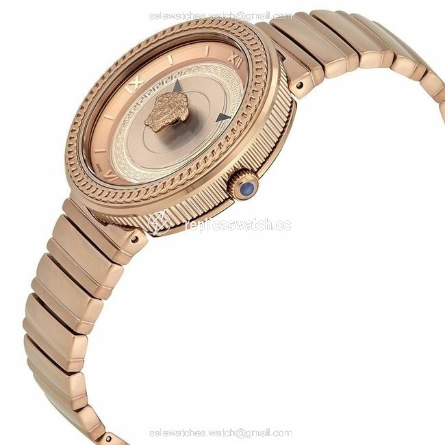 Versace Rose Gold Vlc140017 Womens V Metal Icon Quartz Watch Versace Rose Gold Vlc140017 Womens V Metal Icon Quartz Watch