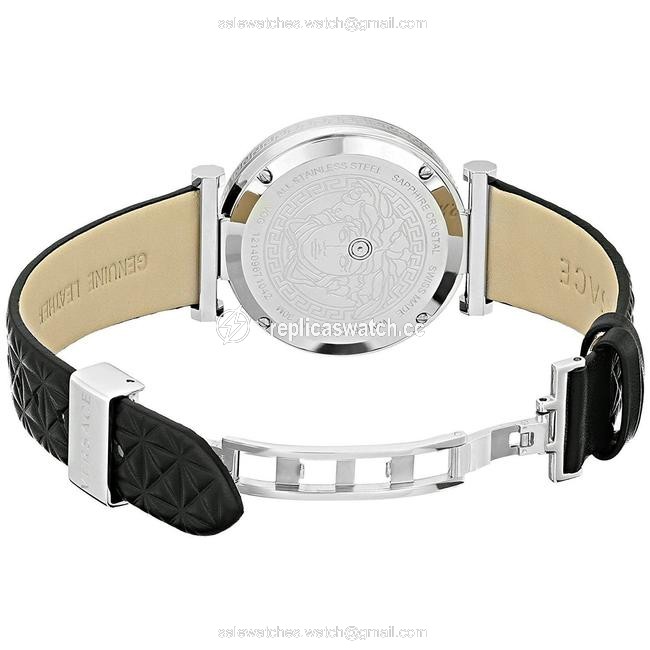 Versace Black/Silver/Gold Vqg020015 V-helix Quartz Womens Watch Versace Black/Silver/Gold Vqg020015 V-helix Quartz Womens Watch
