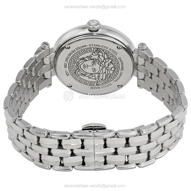 Versace Silver Khai Round Bracelet Analog Watch Versace Silver Khai Round Bracelet Analog Watch
