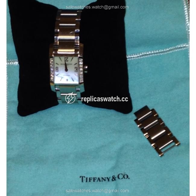 Baume & Mercier Steel Limited Edition Tiffany Co. Hampton Diamant Stainless Quartz with Diamonds Watch Baume & Mercier Steel Limited Edition Tiffany Co. Hampton Diamant Stainless Quartz with Diamonds Watch