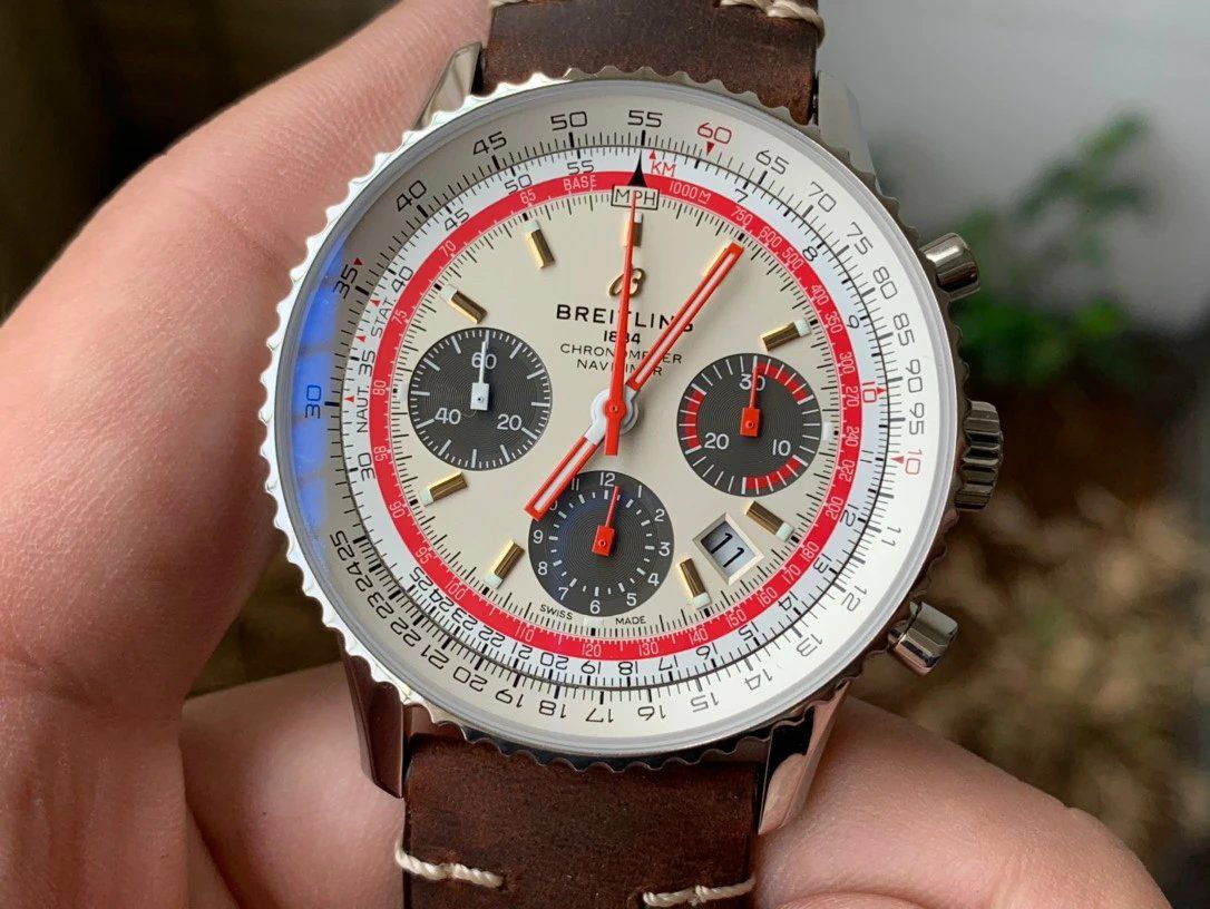 Breitling Navitimer B01 Chrono TWA Edn SS/LE Wht V9F 1:1 Best Edition Version
