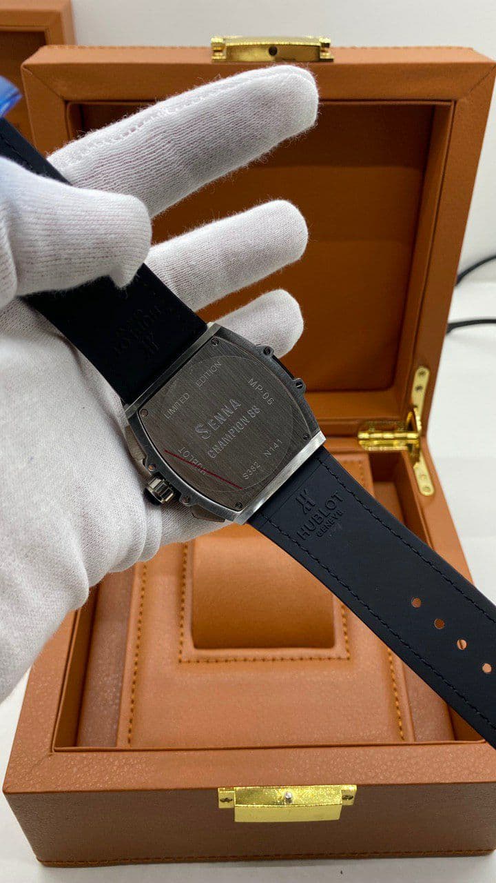Hublot Spirit Black Grey Chrono Hight Version on Black Leather Strap