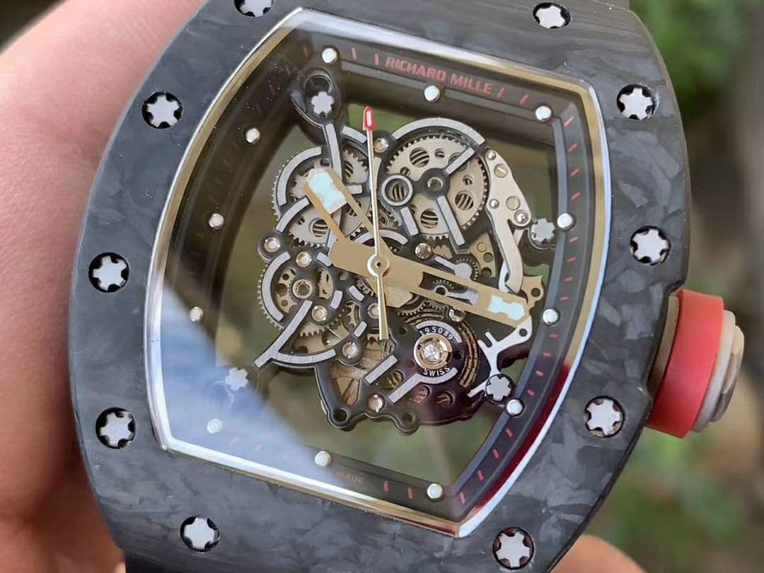RM055 NTPT KVF Best Edition Skeleton Dial Gold on White Rubber Strap MIYOTA8215 V3 RM055 NTPT KVF Best Edition Skeleton Dial Gold on White Rubber Strap MIYOTA8215 V3