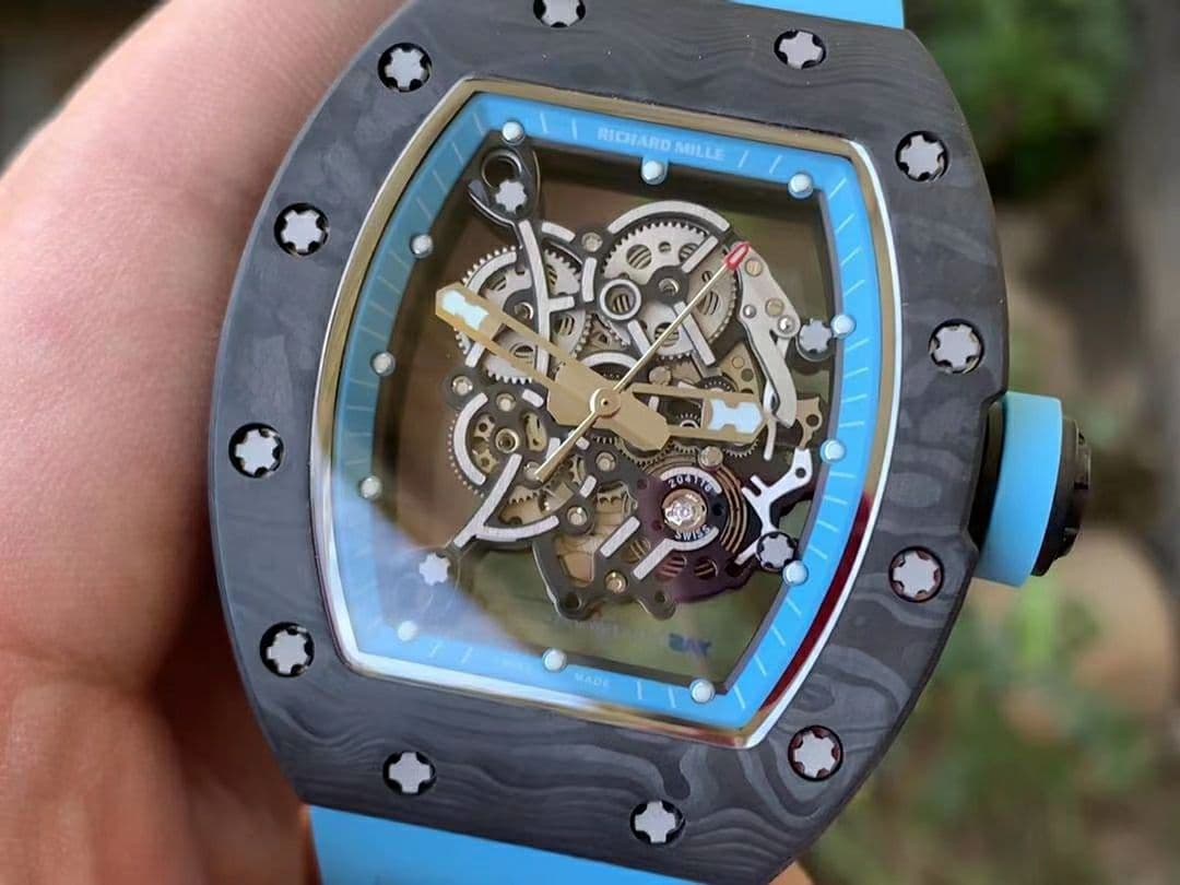 RM055 NTPT KVF Best Edition Skeleton Dial Gold on White Rubber Strap MIYOTA8215 V3 RM055 NTPT KVF Best Edition Skeleton Dial Gold on White Rubber Strap MIYOTA8215 V3