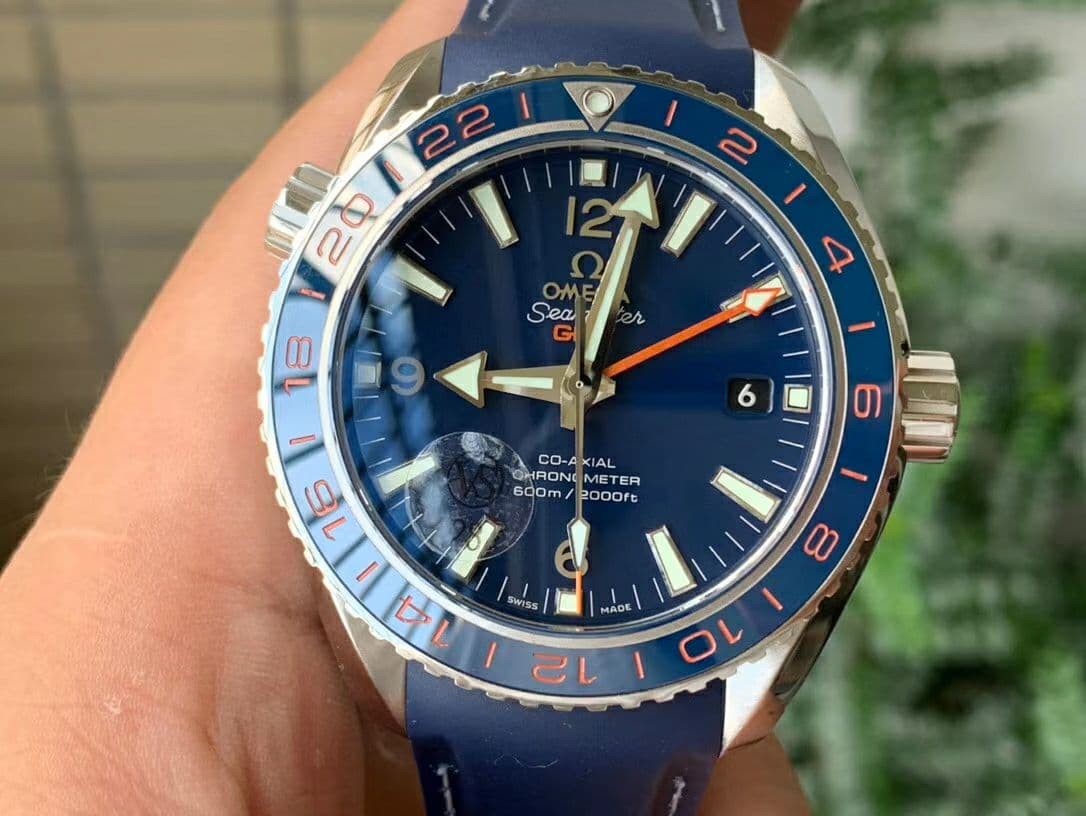 Planet Ocean 600M Co-Axial GMT 43.5mm VSF 1:1 Best Edition Blue Dial Blue Ceramic Bezel on Blue Rubber Strap A8605 Super Clone Planet Ocean 600M Co-Axial GMT 43.5mm VSF 1:1 Best Edition Blue Dial Blue Ceramic Bezel on Blue Rubber Strap A8605 Super Clone