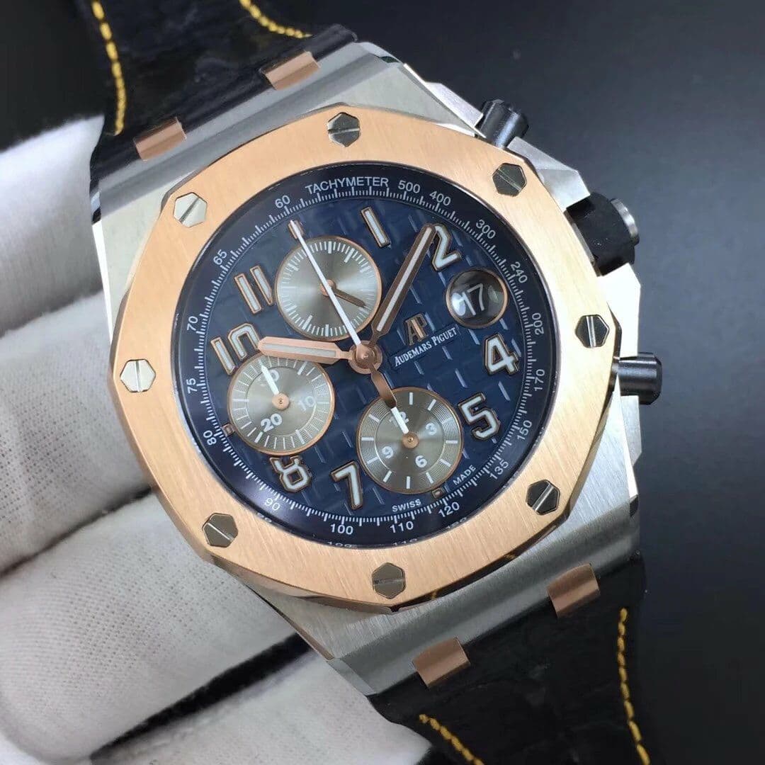 Royal Oak Offshore Bucherer JF Best Edition Two Tone Blue Dial on Black Leather Strap A3126 Royal Oak Offshore Bucherer JF Best Edition Two Tone Blue Dial on Black Leather Strap A3126