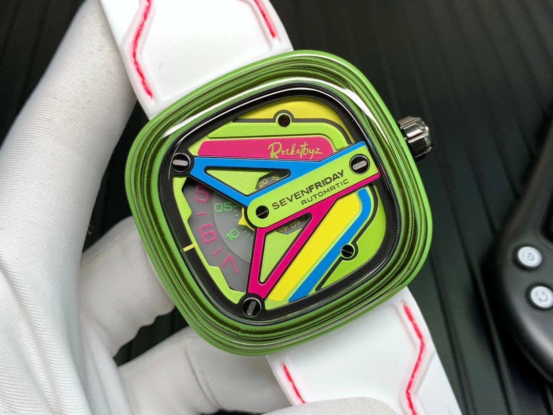 SevenFriday M3/05 Rocketbyz SVF 1:1 Best Edition on White Rubber Strap Miyota 8215 SevenFriday M3/05 Rocketbyz SVF 1:1 Best Edition on White Rubber Strap Miyota 8215