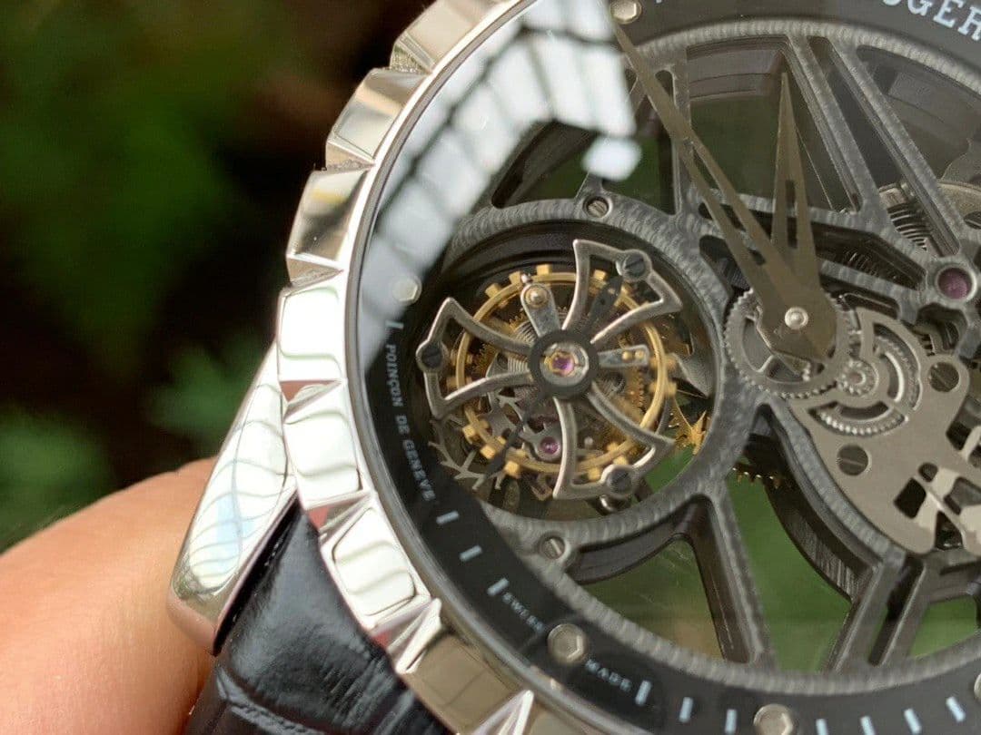 Excalibur Rddbex0392 SS BBR Best Edition Skeleton Dial on Black Leather Strap A2136 Tourbillon