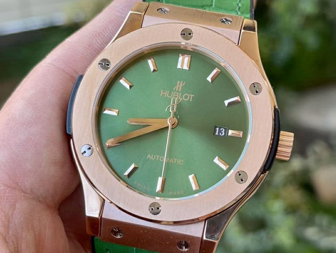 Classic Fusion 45mm SS HBF 1:1 Best Edition Green Dial on Green Gummy Strap A2892 Classic Fusion 45mm SS HBF 1:1 Best Edition Green Dial on Green Gummy Strap A2892
