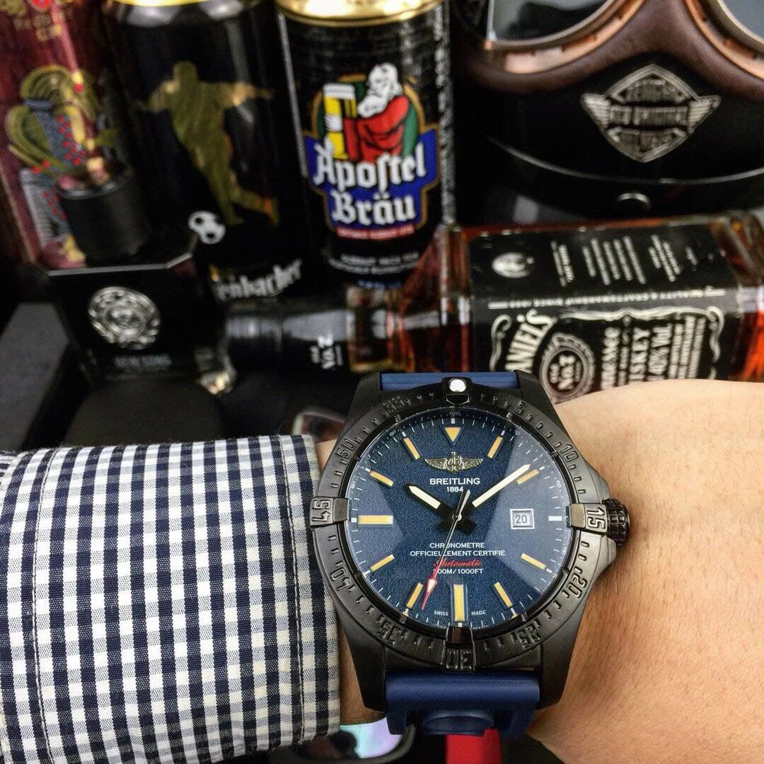 Breitling Avenger Blue Dial on Blue Nylon Strap
