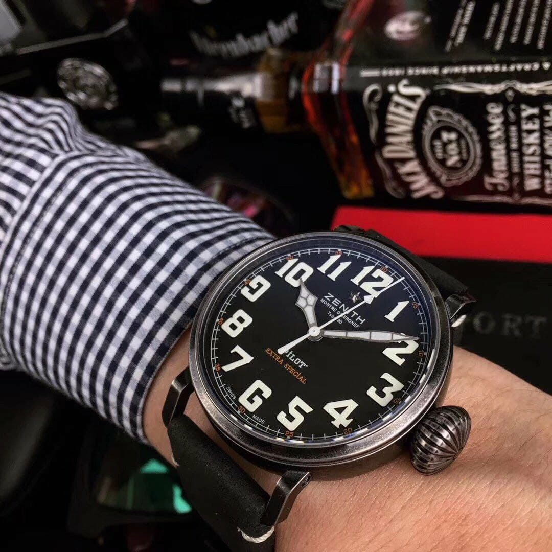 Zenith Pilot Black Case Black Dial Chrono