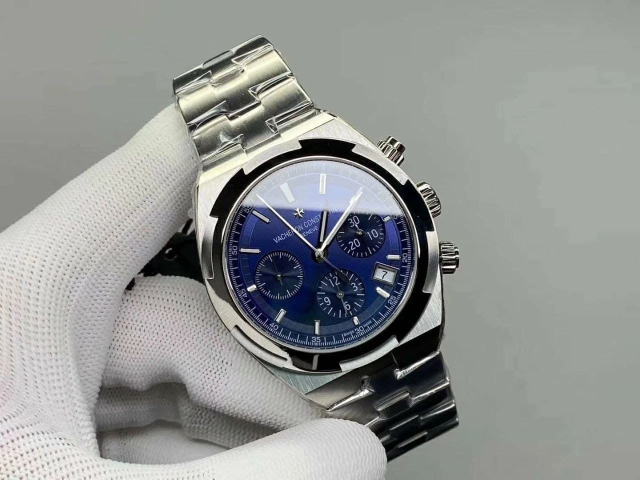 Vacheron Constantin Overseas Chronograph SS/SS Blue